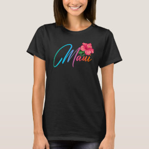 T-shirt Maui Hawaiian Hibiscus Fleurs Hawaii Beach Luau P