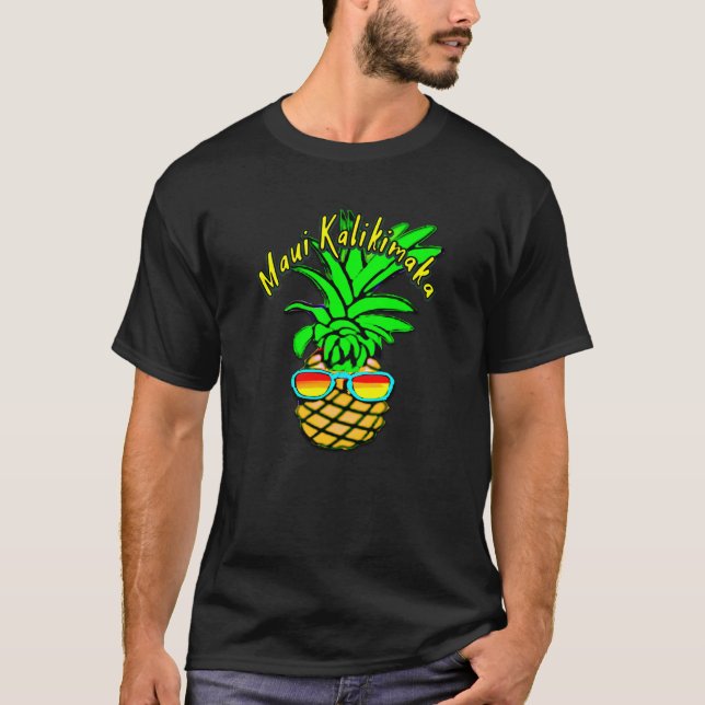 T-shirt Maui Kalikimaka Pun Hawaiian Christmas Pineappy (Devant)