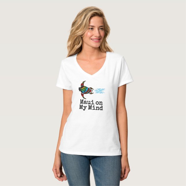 T-shirt Maui sur My Mind Sea Turtle (Devant entier)