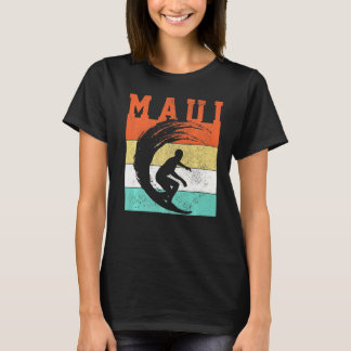 T-shirt Maui Surf Surf Vintage Hawaiian Islands Surfer