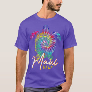 T-shirt Maui Tie Dye Tortue de mer Hawaii Correspondant Va