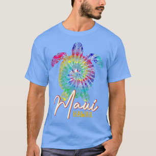 T-shirt Maui Tie Dye Tortue de mer Hawaii Correspondant Va