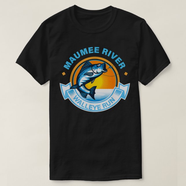 T-shirt Maumee River Walleye Run Tee (Design devant)