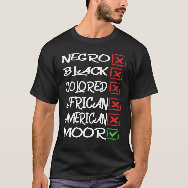 T-shirt Maure Américain Marocain (Devant)