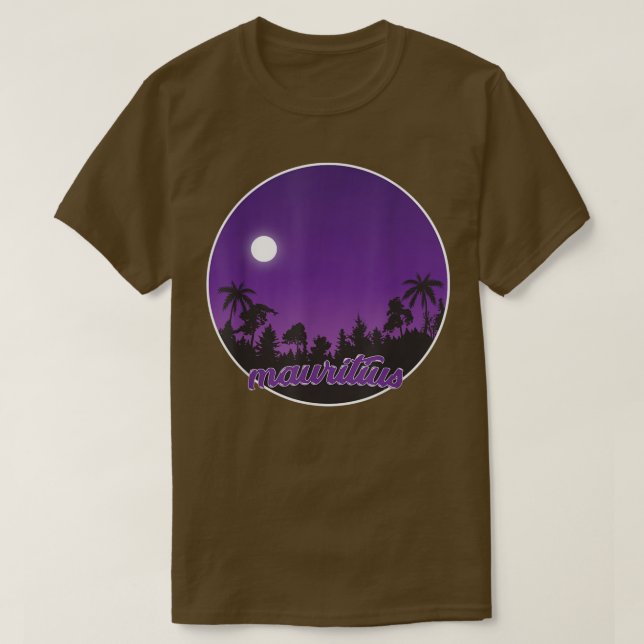 T-shirt maurice La nuit avec Palms (Design devant)
