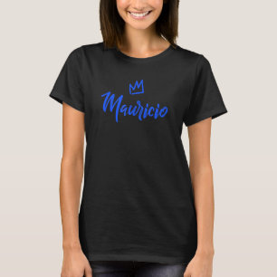 T-shirt Mauricio La Couronne Bleue Roi Pour Hommes Appelée