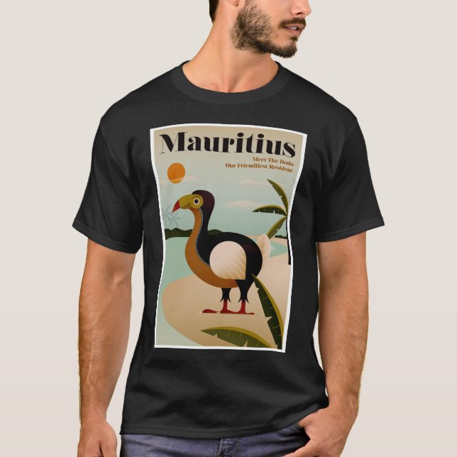 T-shirt MAURITIUS; Vintage voyage Et Tourisme Imprimer  (Devant)