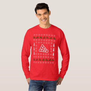 T-shirt Mauvais badminton de Noël laid