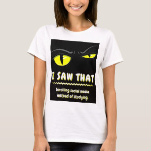 T-shirt Mauvais Boogie Le Chat Étudiant Sarcastique Unive