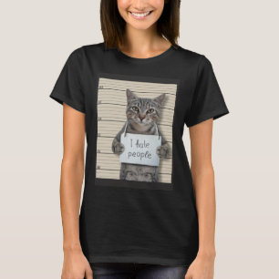 T-shirt Mauvais Chat Je Déteste Les Gens  1