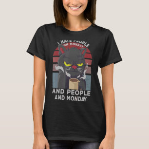 T-shirt Mauvais Chat Je Déteste Matin Personnes Chat I Kit