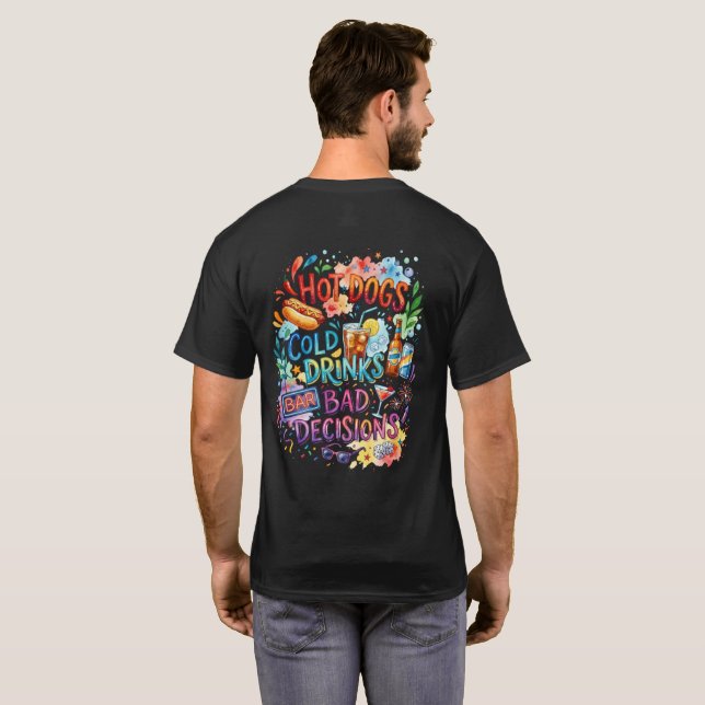 T-shirt Mauvais choix de hot-dogs (Dos entier)