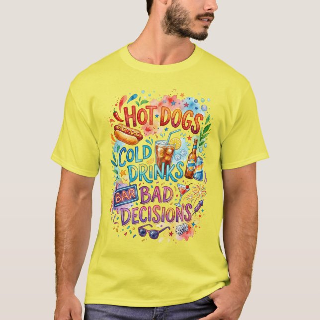 T-shirt Mauvais choix de hot-dogs (Devant)