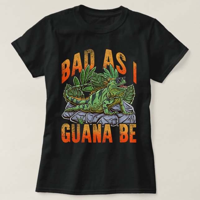 T-shirt Mauvais Comme Je Guana Be Plage De Vacances Iguana (Design devant)