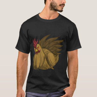 T-shirt mauvais de poulet (noir)