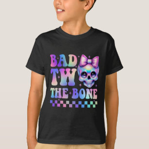 T-shirt Mauvais Deux L'Os 2e Anniversaire Jeune Fille Tie 
