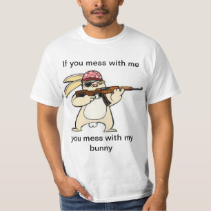 T-shirt mauvais drôle de lapin