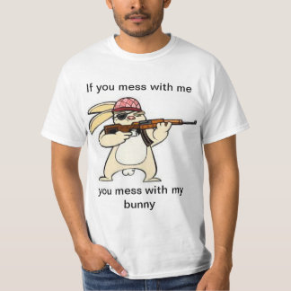 T-shirt mauvais drôle de lapin