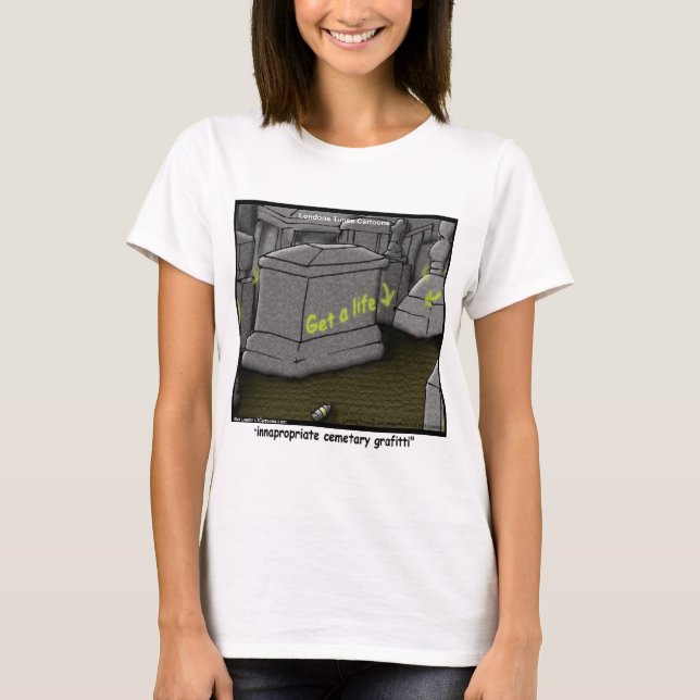 T-shirt Mauvais graffiti de cimetière drôle (Devant)