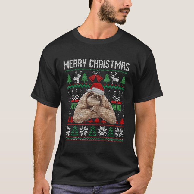 T-shirt Mauvais Joyeux Soignée Père Noël Costume de Noël C (Devant)