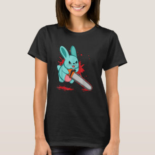 T-shirt Mauvais Mauvais Mal Lapin Scary Saw Rabbit Egg Joy