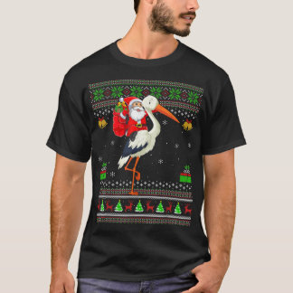 T-shirt Mauvais Noël Funny Père Noël Riding Grue Crane Ois