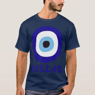 T-shirt Mauvais Œil Grec Bleu Marine Homme