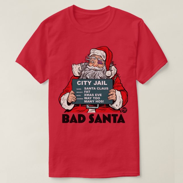 T-SHIRT MAUVAIS PÈRE NOËL (Design devant)