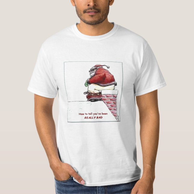 T-SHIRT MAUVAIS PÈRE NOËL (Devant)