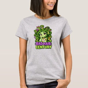 T-shirt Mauvais siècle de cheveux – Mignonne Méduse Mythol