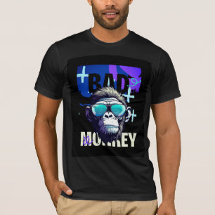 T-shirt Mauvais Singe Lunettes de soleil Streetwear Graphi