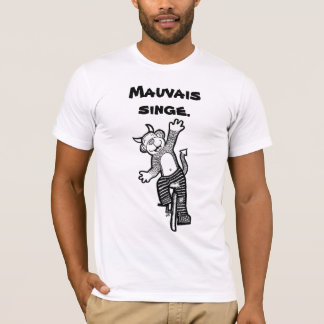 T-shirt Mauvaise chemise française de singe