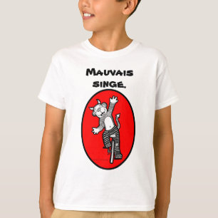 T-shirt Mauvaise chemise française de singe