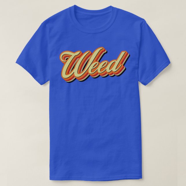 T-shirt Mauvaise herbe Vintage rétro (Design devant)