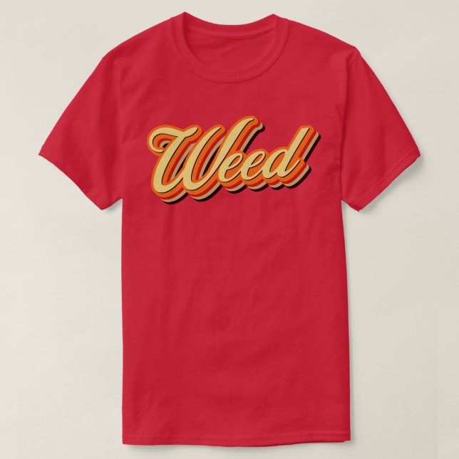 T-shirt Mauvaise herbe Vintage rétro (Design devant)
