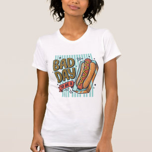 T-shirt Mauvaise Journée Hot Dog Retro Vector Conception d