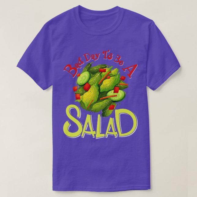 T-shirt Mauvaise journée pour être une salade, Vegan Veget (Design devant)