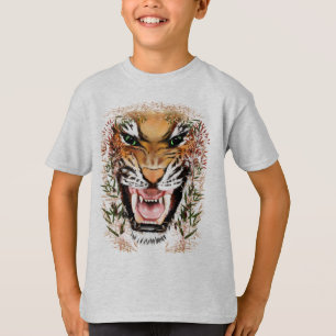 T-shirt Mauvaises chemises de visage de tigre