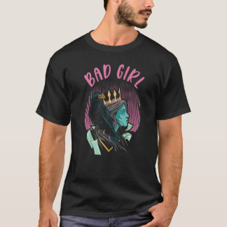 T-shirt Mauvaises Filles Pas Ange Rebelles Mauvaise Attitu