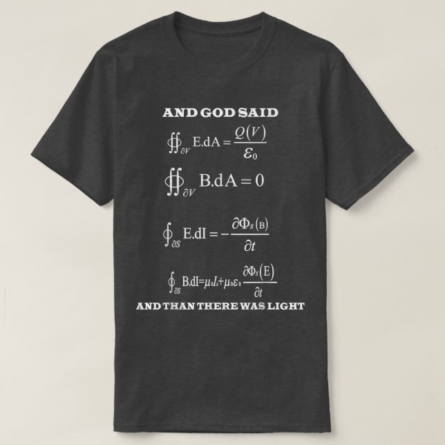 T-shirt Mawell Equations Light Electricity Physics Science (Design devant)