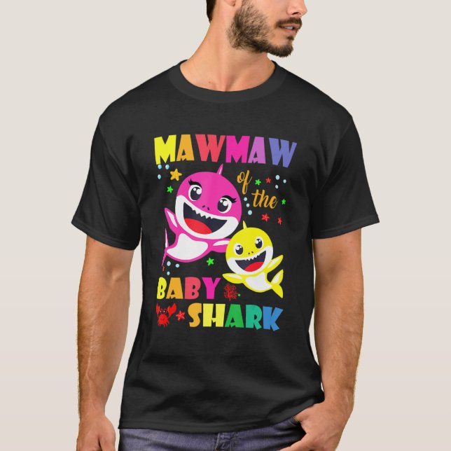 T-shirt Mawmaw Du Requin D'Anniversaire Papa Maman Corresp (Devant)