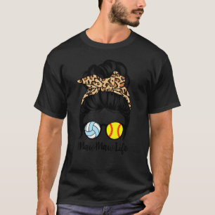 T-shirt Mawmaw Life Messy Bun Cheveux Drôle softball Volle