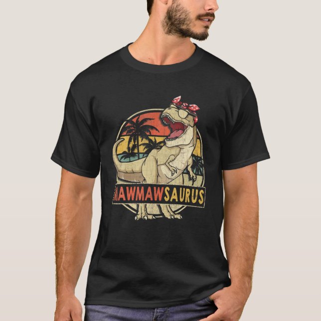 T-shirt Mawmawsaurus Retro Rex Dinosaur Mawmaw Saurus Fami (Devant)