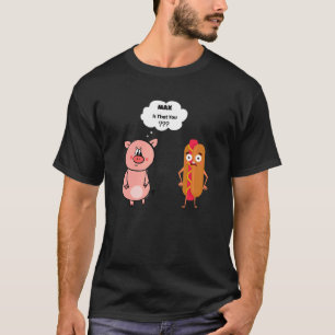 T-shirt Max Est Que Vous Cochon Chien Chaud Gag Foin