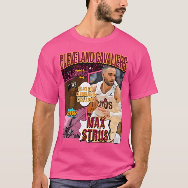 T-shirt Max Strus Basketball Art Cavaliers 1 (Devant)
