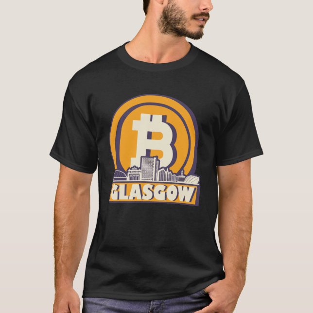 T-shirt Maximaliste Glasgow Bitcoin (Devant)