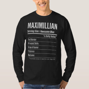 T-shirt Maximillian Taille de la portion Nutrition Étiquet