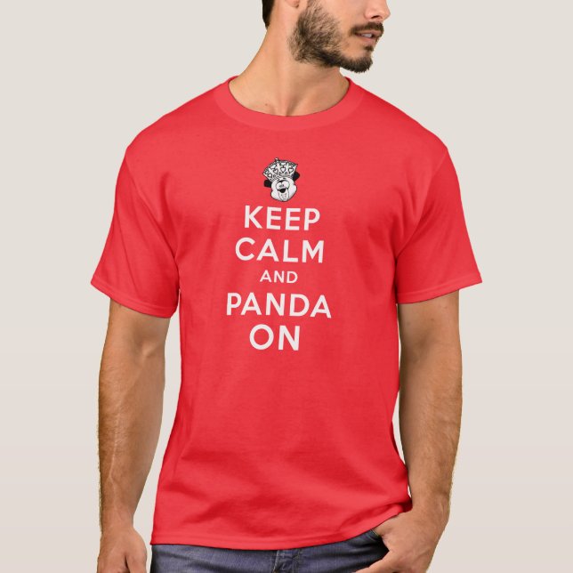 T-shirt Maximum le panda - gardez le calme et le panda (Devant)