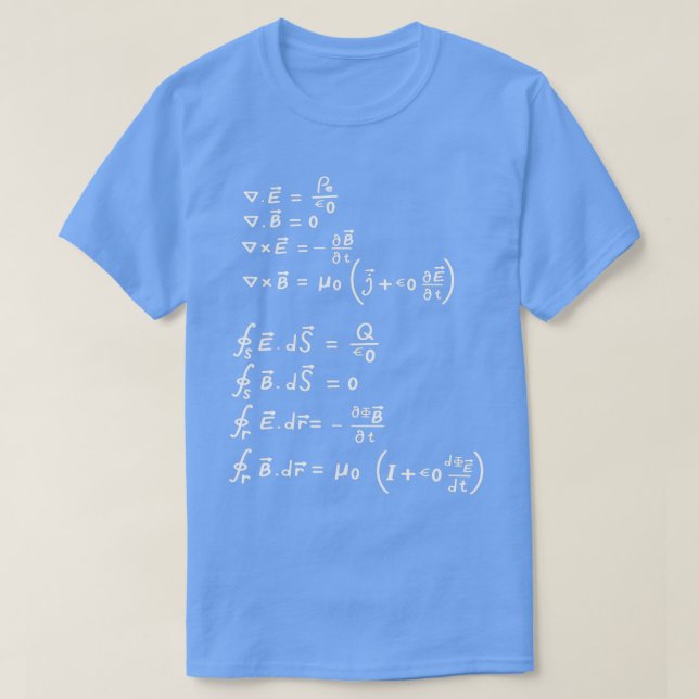 T-shirt Maxwellx27s Equation Physics Math Science 1 (Design devant)