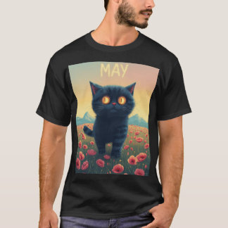 T-shirt May Dreamwalk – Giant Cat in the Poppy Field